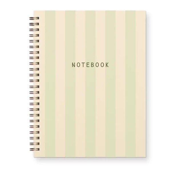Ruff House Print Shop Striped Lined Journal in Seaglass